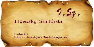 Ilovszky Szilárda névjegykártya