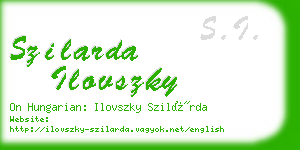 szilarda ilovszky business card